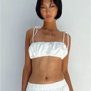 NWT Princess Polly White Ruched Bandeau
